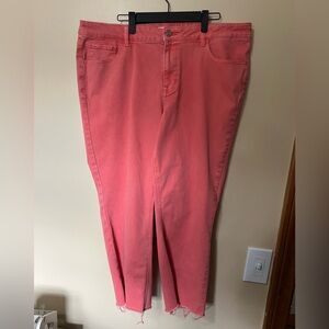 Women’s Maurice’s M Jeans Pink Slim Straight Ankle Size 18 W Short